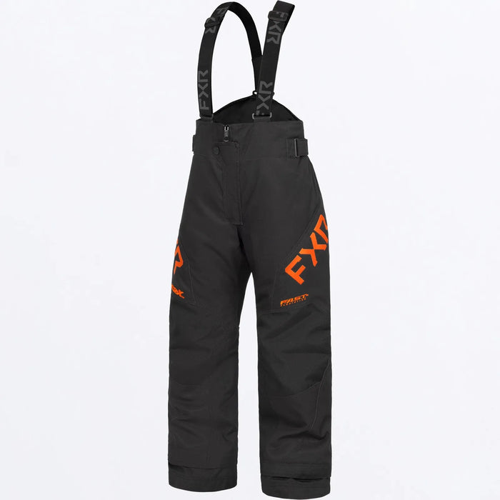 FXR Youth Clutch Pant 2027 - Black/Orange, front view