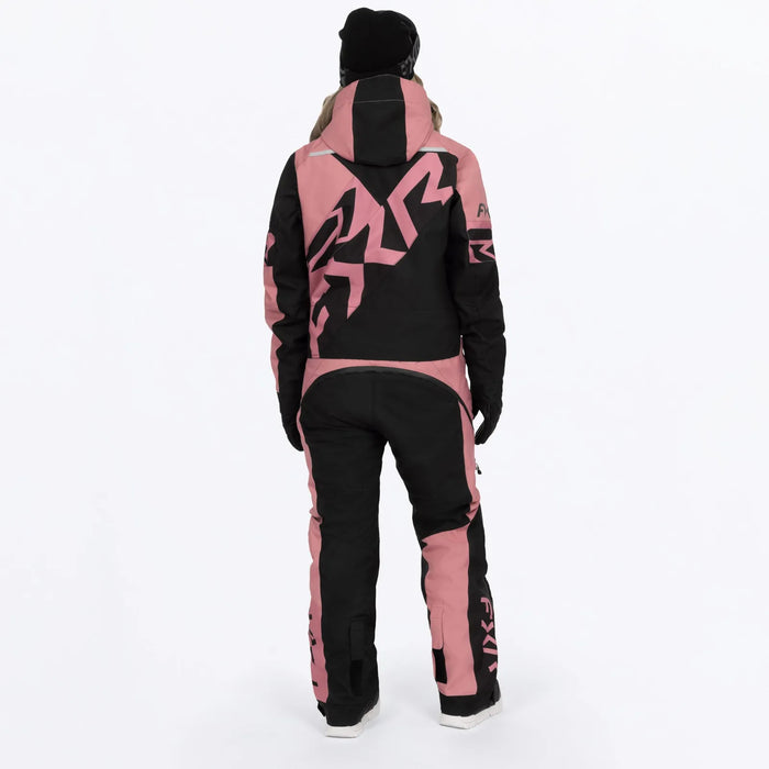 FXR Womens Cold Cross CX Lite Monosuit 2027 - Black/Rose, view 2