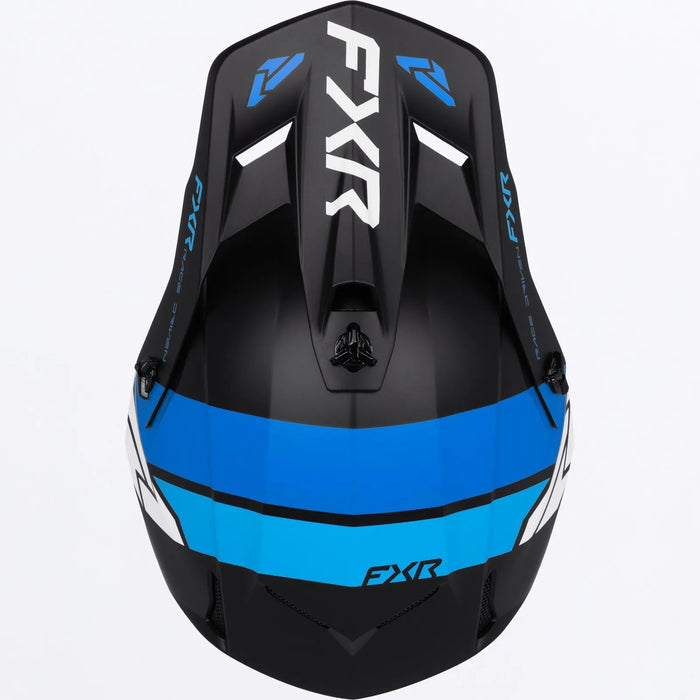 FXR Youth Clutch MX Helmet - Blue/Cyan, view 5