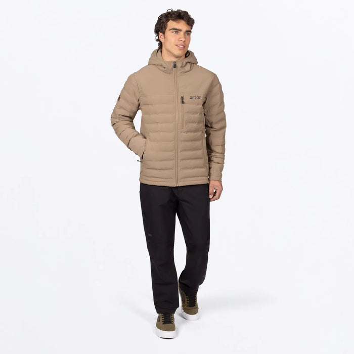 FXR Mens Podium Windproof Quilted Jacket - Canvas/Black, view 3