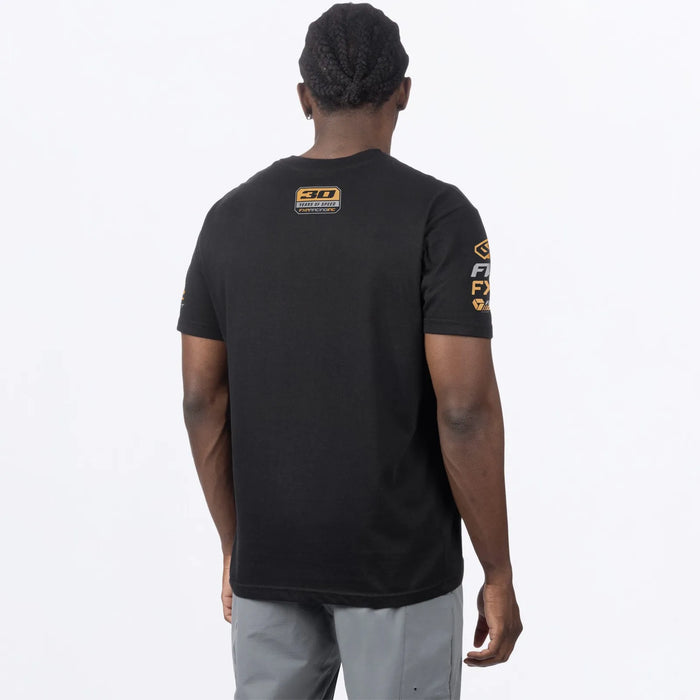FXR Mens Race Division Premium T-Shirt - Black/Gold, view 2