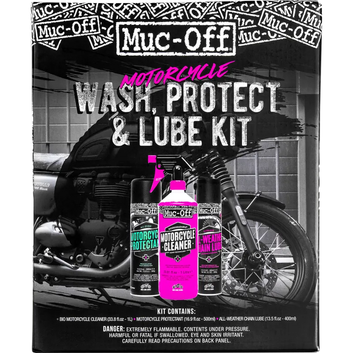 Muc-Off Motorcycle Wash / Protect & Lube Kit - Front