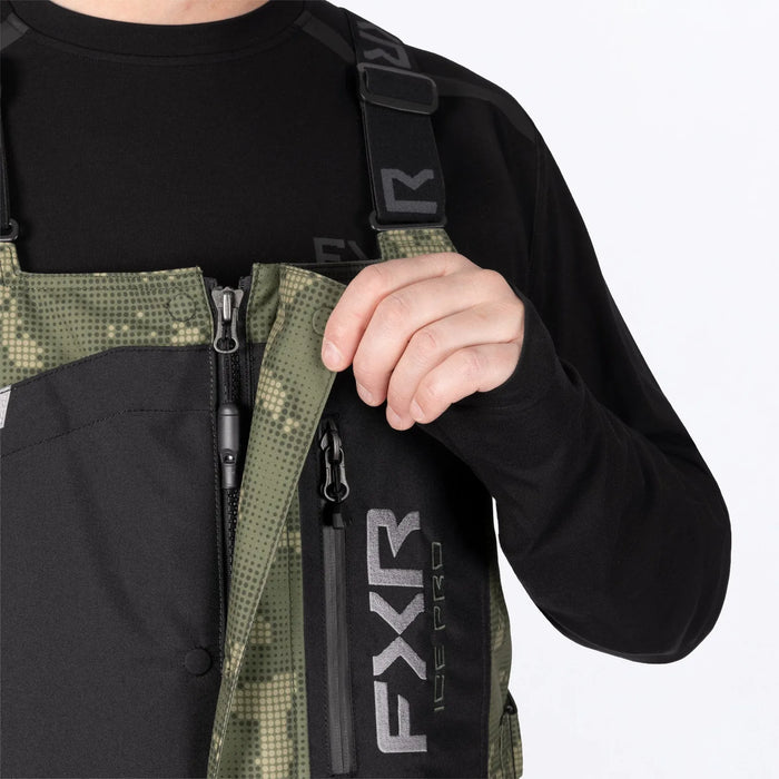 FXR Mens Excursion FX Bib Pant - Moss Shift Cover/Black, view 4