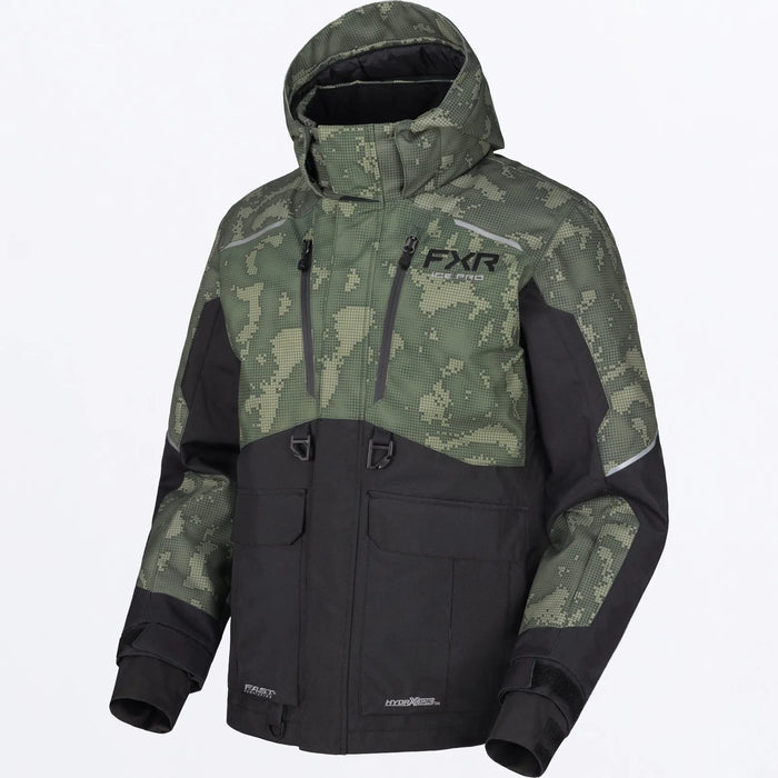 FXR Mens Excursion FX Jacket - Black/Moss Shift Cover, view 2