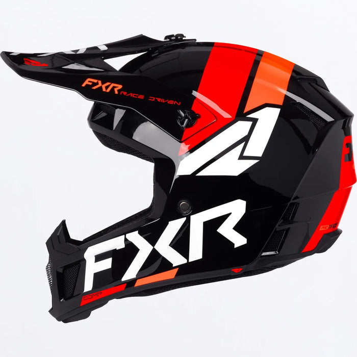 FXR Clutch MX Helmet - Red/Orange, view 2
