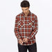 FXR Mens HD Flannel Shirt - Maroon/Navy, front view
