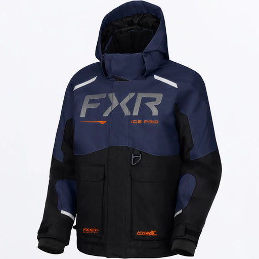 FXR Youth Excursion FX Jacket - Black/Midnight, front view