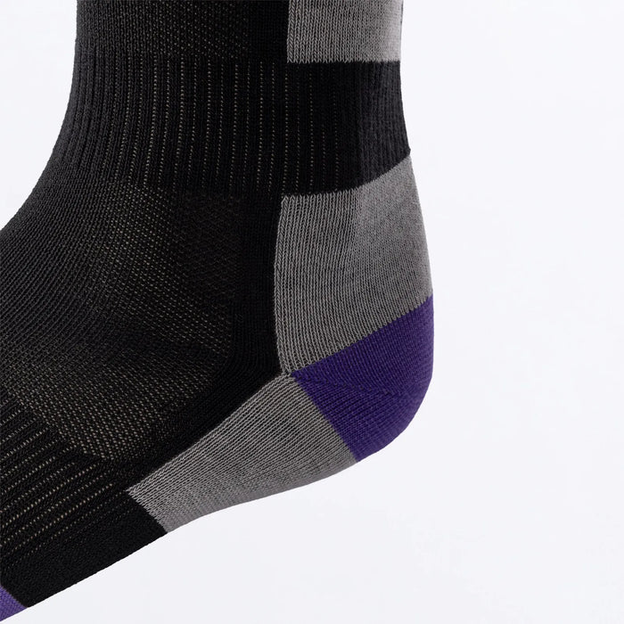 FXR Riding Sock AIR - Black/Purple, view 2