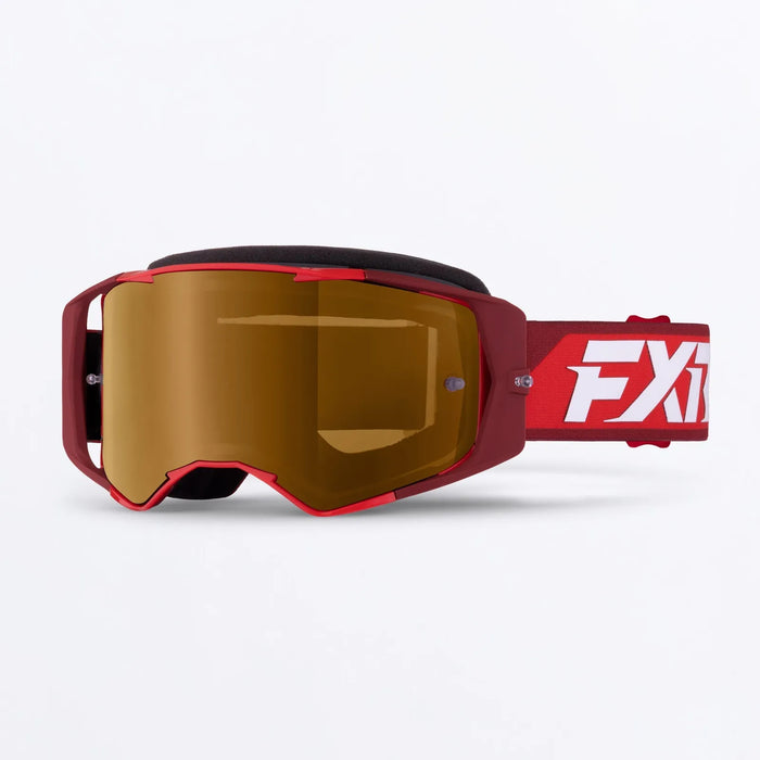 FXR FXR Factory Ride MX Goggle - Red/Maroon, front view
