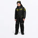 FXR Child Revo Monosuit - Black/HiVis/Org, front view