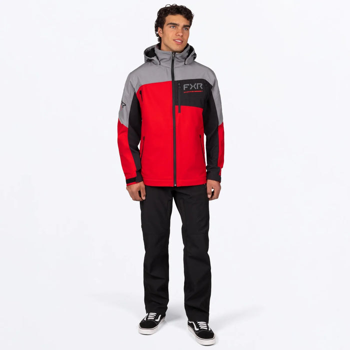 FXR Mens Ascend Softshell Jacket - Red/Ti, view 3