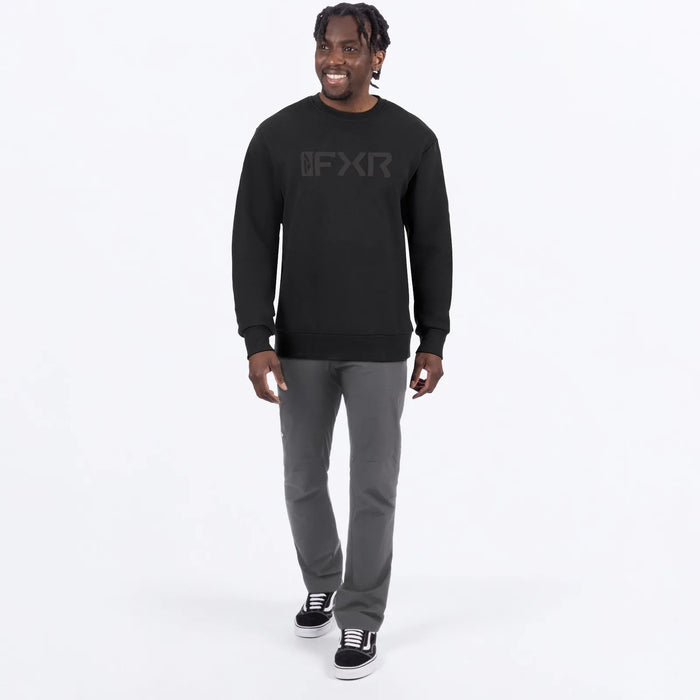 FXR Mens Mitered Cotton Crewneck Sweatshirt - Black Ops, view 3