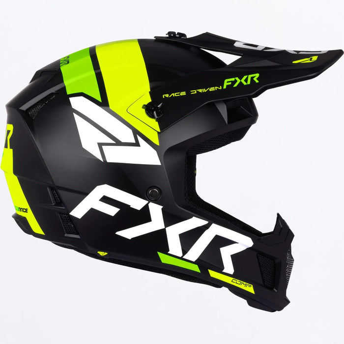 FXR Clutch MX Helmet - HiVis/Lime, view 4