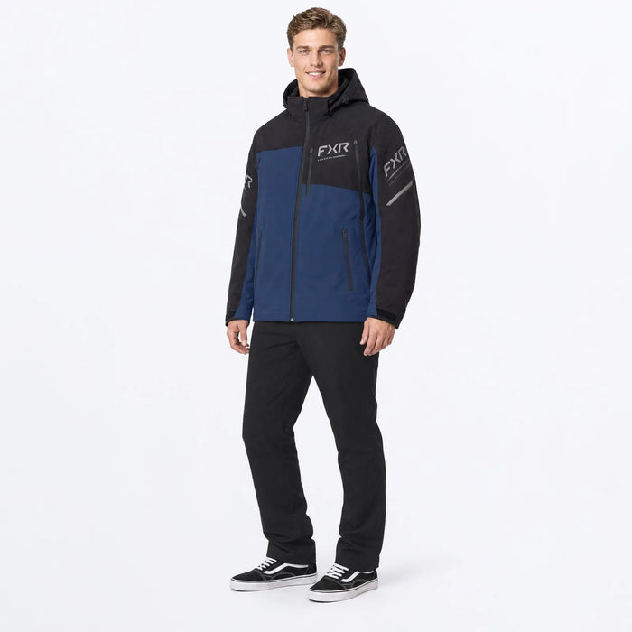 FXR Mens Ascend Softshell Jacket - Midnight/Black, view 3