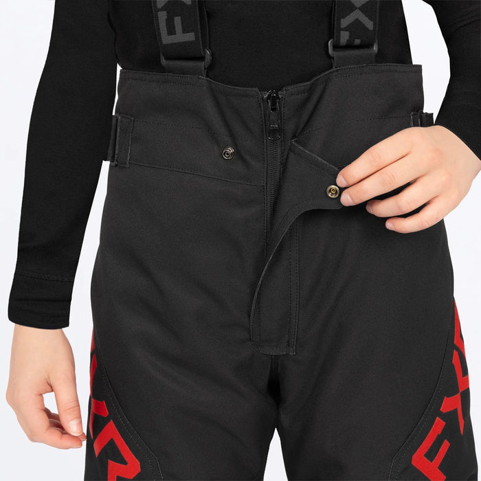 FXR Youth Clutch Pant 2027 - Black/Red, view 3