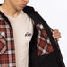 FXR Mens Insulated HD Flannel Jacket - Maroon/Navy, view 7