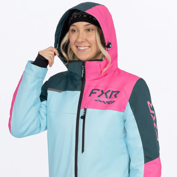 FXR Womens Revo F.A.S.T. Insulated Monosuit - Maui Blue/Steel/Blush, view 11