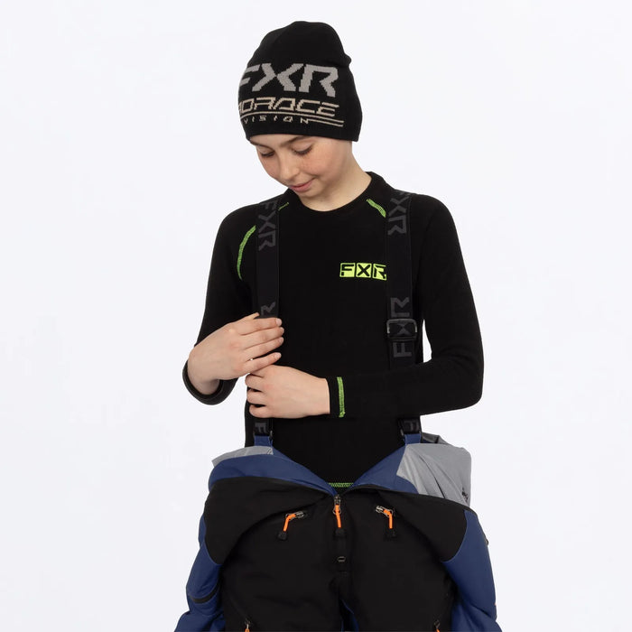 FXR Youth Vertical Monosuit - Midnight/Blue/Orange, view 12