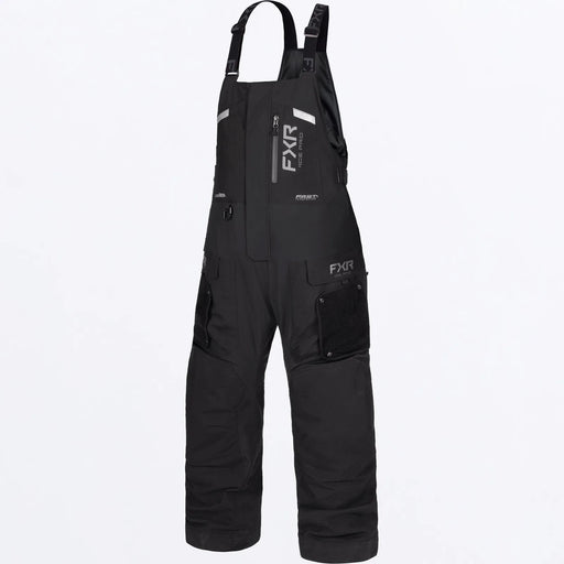 FXR Mens Expedition Pro FX 2-in-1 Bib Pant - Black, front view