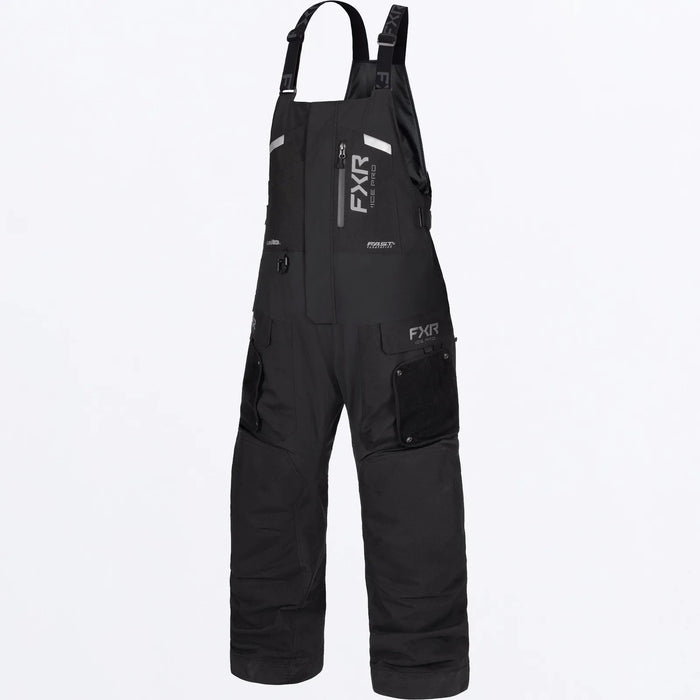 FXR Mens Expedition Pro FX 2-in-1 Bib Pant - Black, front view