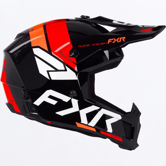 FXR Clutch MX Helmet - Red/Orange, view 4