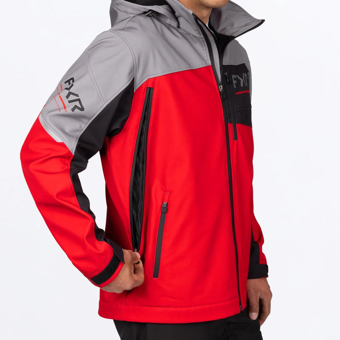 FXR Mens Ascend Softshell Jacket - Red/Ti, view 8