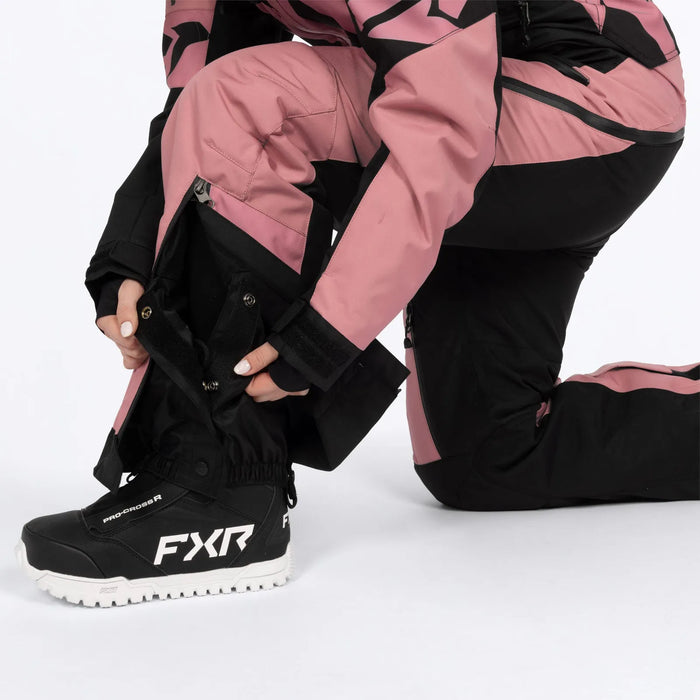 FXR Womens Cold Cross CX Lite Monosuit 2027 - Black/Rose, view 9