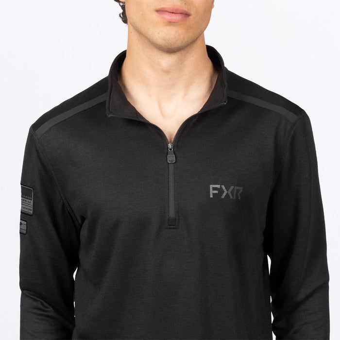 FXR Mens Vapor Merino 1/4 Zip - Black, view 4