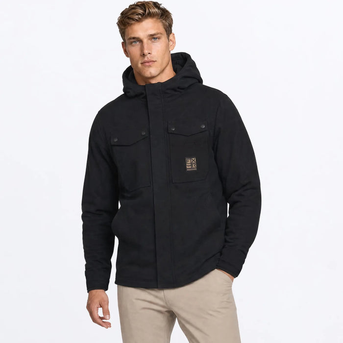 FXR Mens Roughneck Canvas Jacket - Black, front view