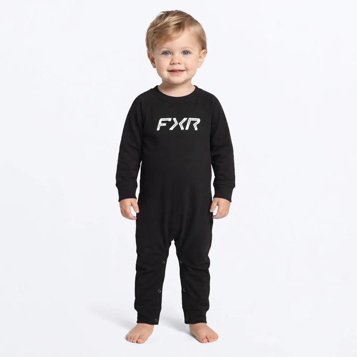 FXR Infant Stack Onesie - Black, front view