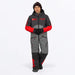 FXR Youth Vertical Monosuit - Ti/Asphalt/Red, front view