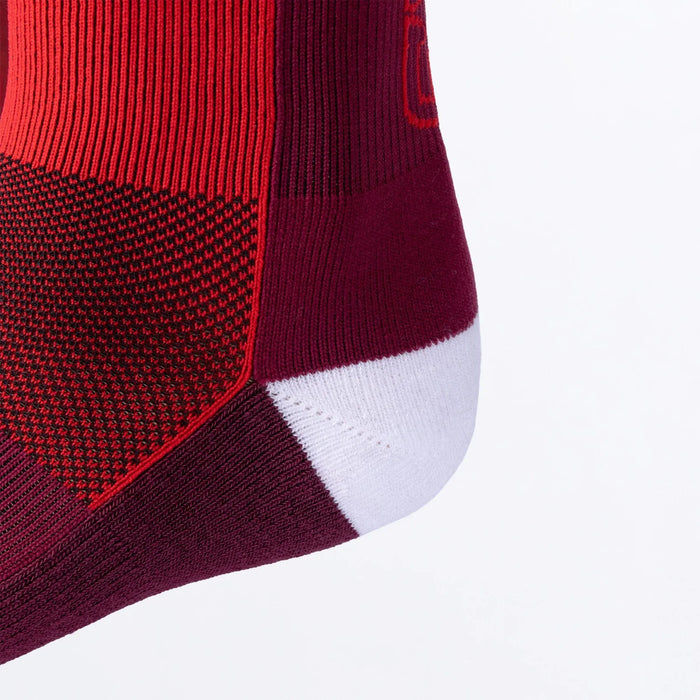 FXR Moto Sock - Red/Maroon/White, view 3