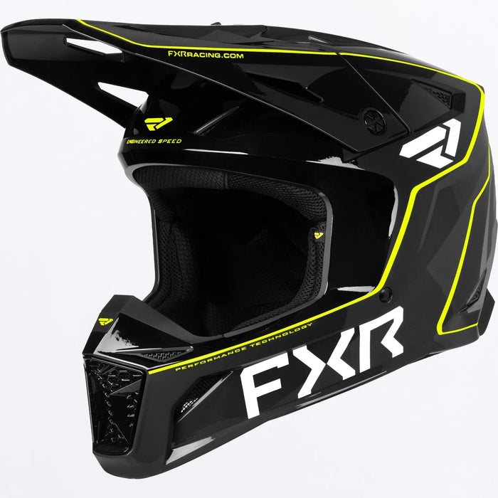 FXR Apex MX Helmet - HiVis, front view