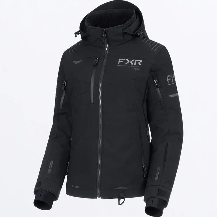 FXR Womens Edge 2-in-1 Jacket - Black, front view