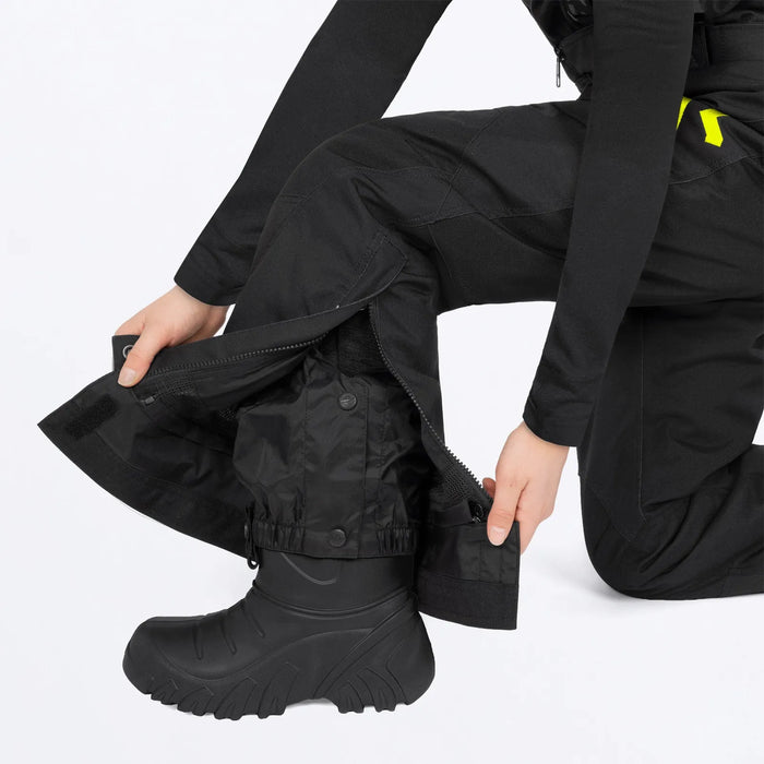 FXR Youth Clutch Pant 2027 - Black/HiVis, view 8