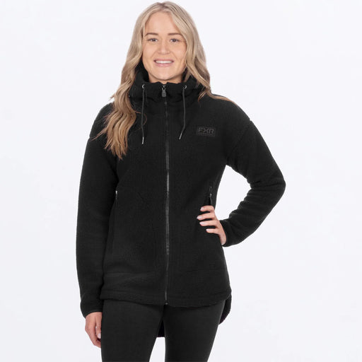 FXR Womens Sapphire Sherpa Jacket 2027 - Black, front view