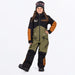 FXR Child Vertical Monosuit - Moss/Umber/Stone, front view