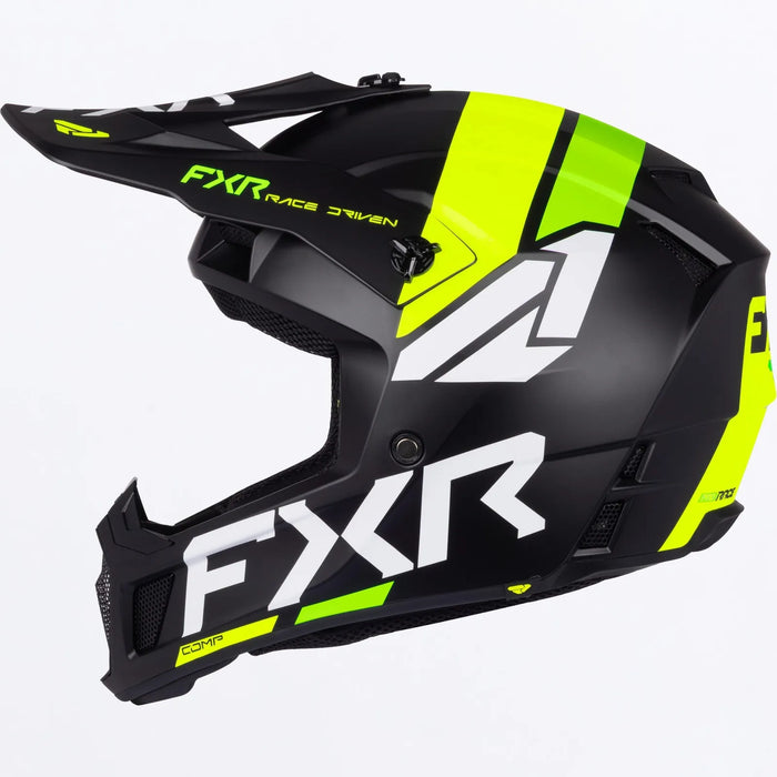 FXR Clutch MX Helmet - HiVis/Lime, view 2