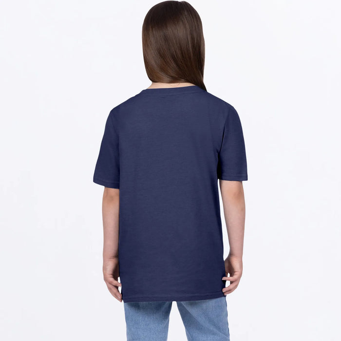 FXR Youth Victory Premium T-Shirt - Navy/Dusty Rose, view 3