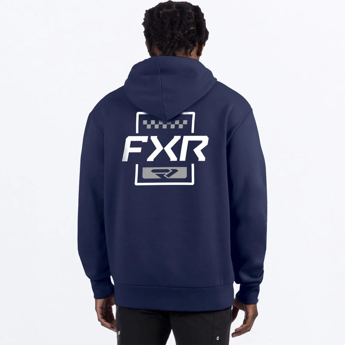 FXR Mens Mitered Cotton Pullover Hoodie - Midnight/Grey, view 3