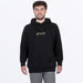 FXR Mens Mitered Cotton Pullover Hoodie - Black/Kash, front view