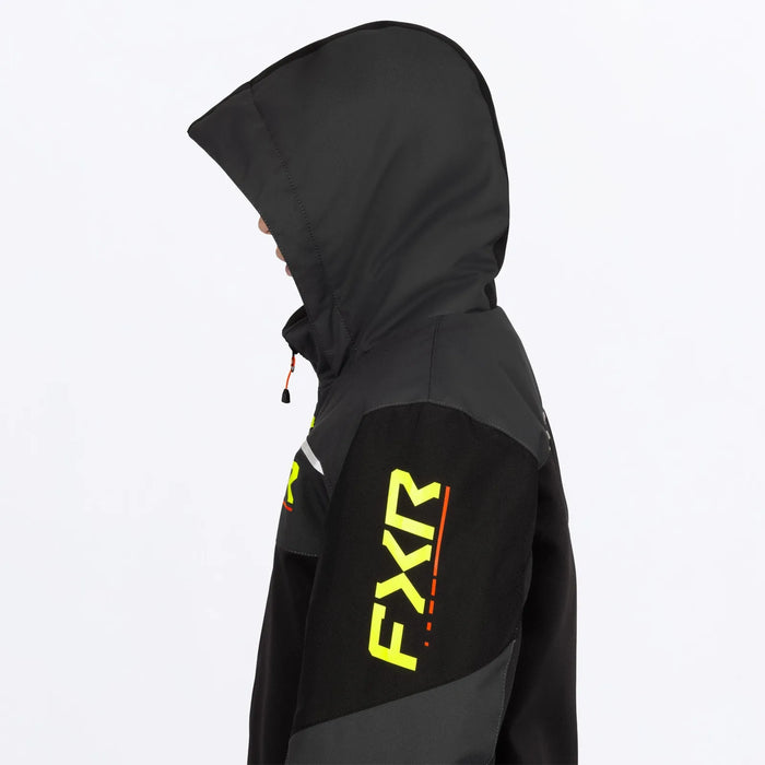 FXR Youth Revo Monosuit - Black/HiVis/Org, view 9