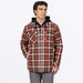 FXR Mens Insulated HD Flannel Jacket - Maroon/Navy, front view