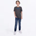 FXR Youth Pedigree Premium T-Shirt - Char Heather/Blue, view 4