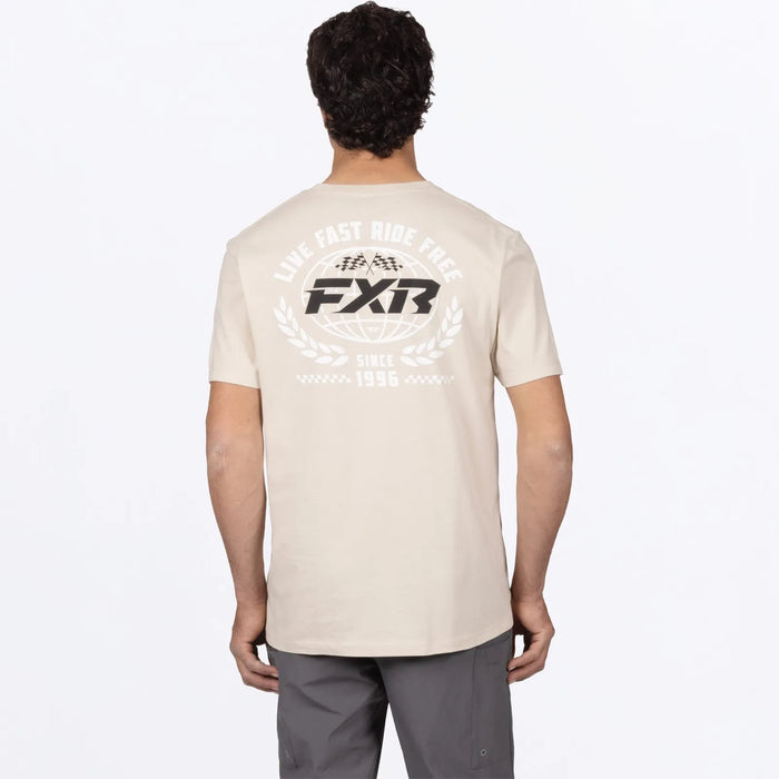 FXR Mens Worldwide Premium T-Shirt - Sand/Black, view 3