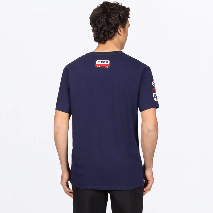 FXR Mens Race Division Premium T-Shirt - Navy/Red, view 2