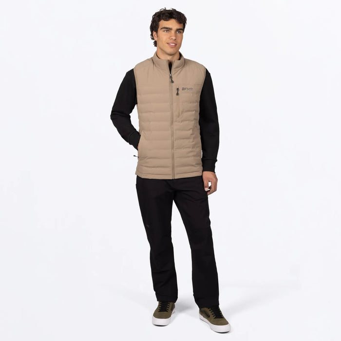 FXR Mens Podium Windproof Quilted Vest - Canvas/Black, view 3