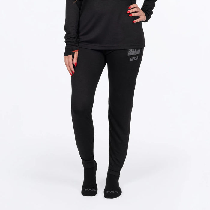 FXR Womens Vapor Merino Pant - Black, front view