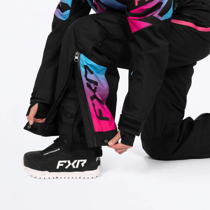 FXR Womens Cold Cross CX F.A.S.T. Monosuit - Black/Razz-Blue Fade, view 11