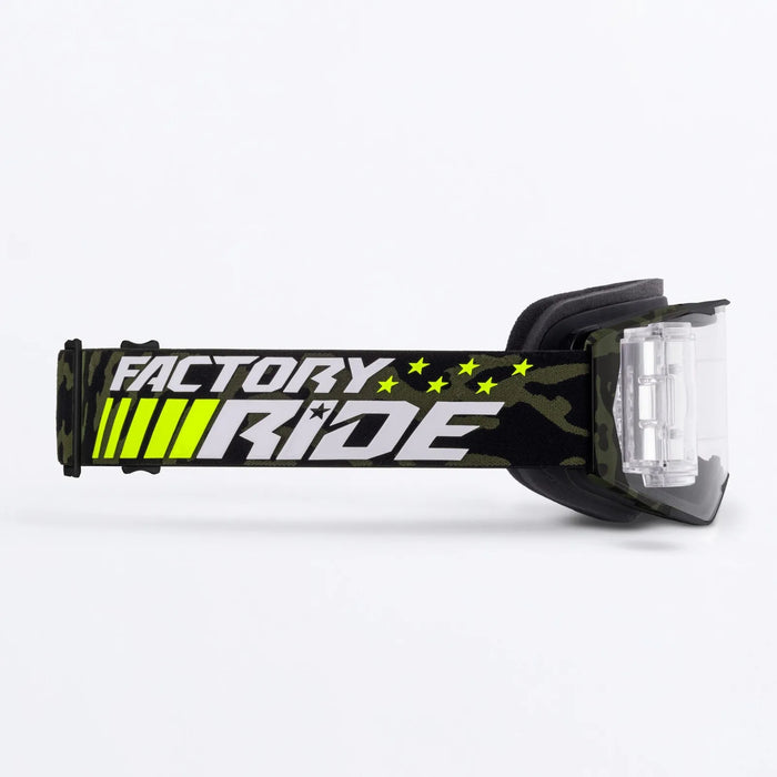 FXR Factory Ride Roll-Off Goggle - Army Camo/HiVis, view 4